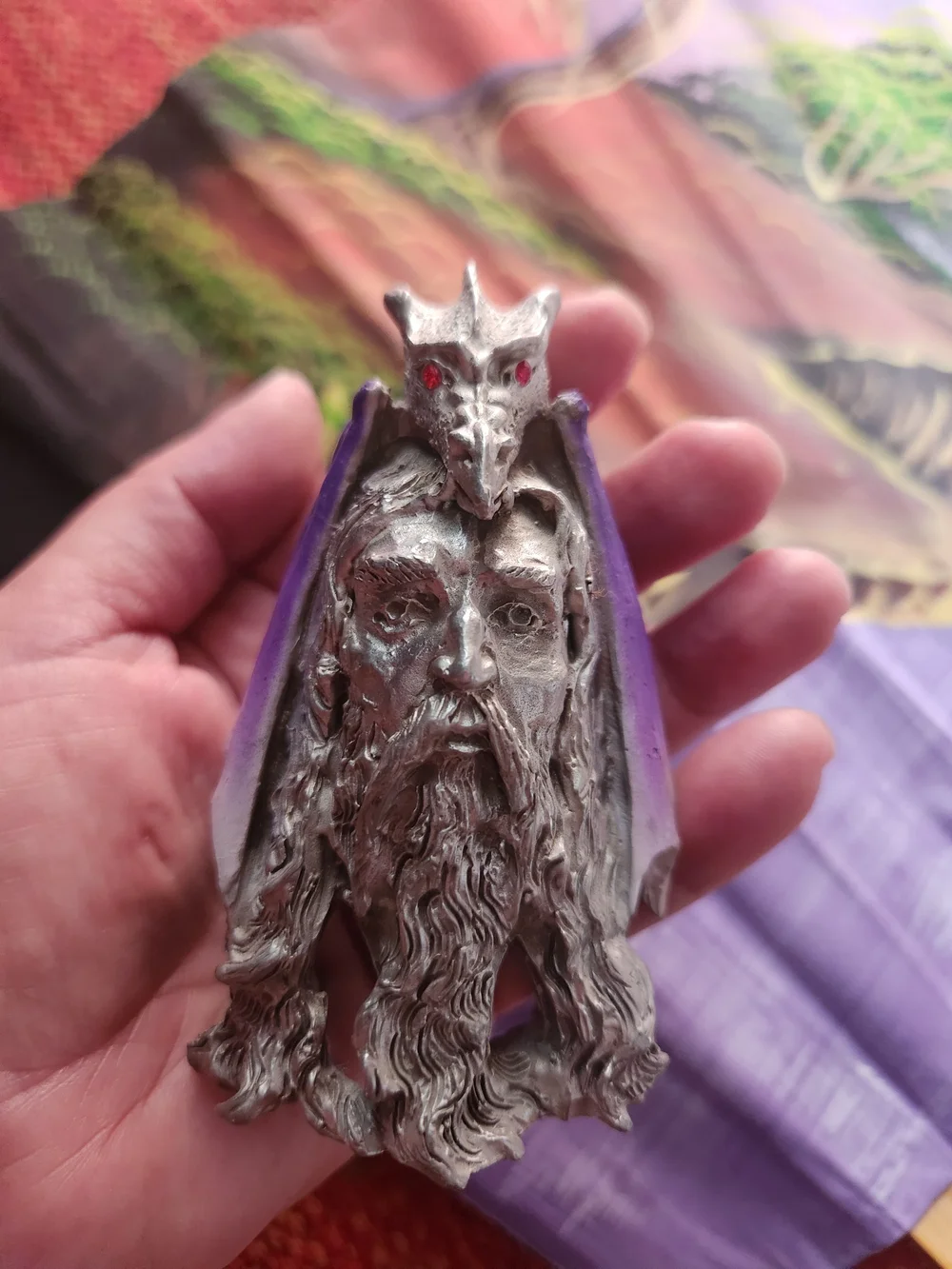 Vintage Pewter Wizard